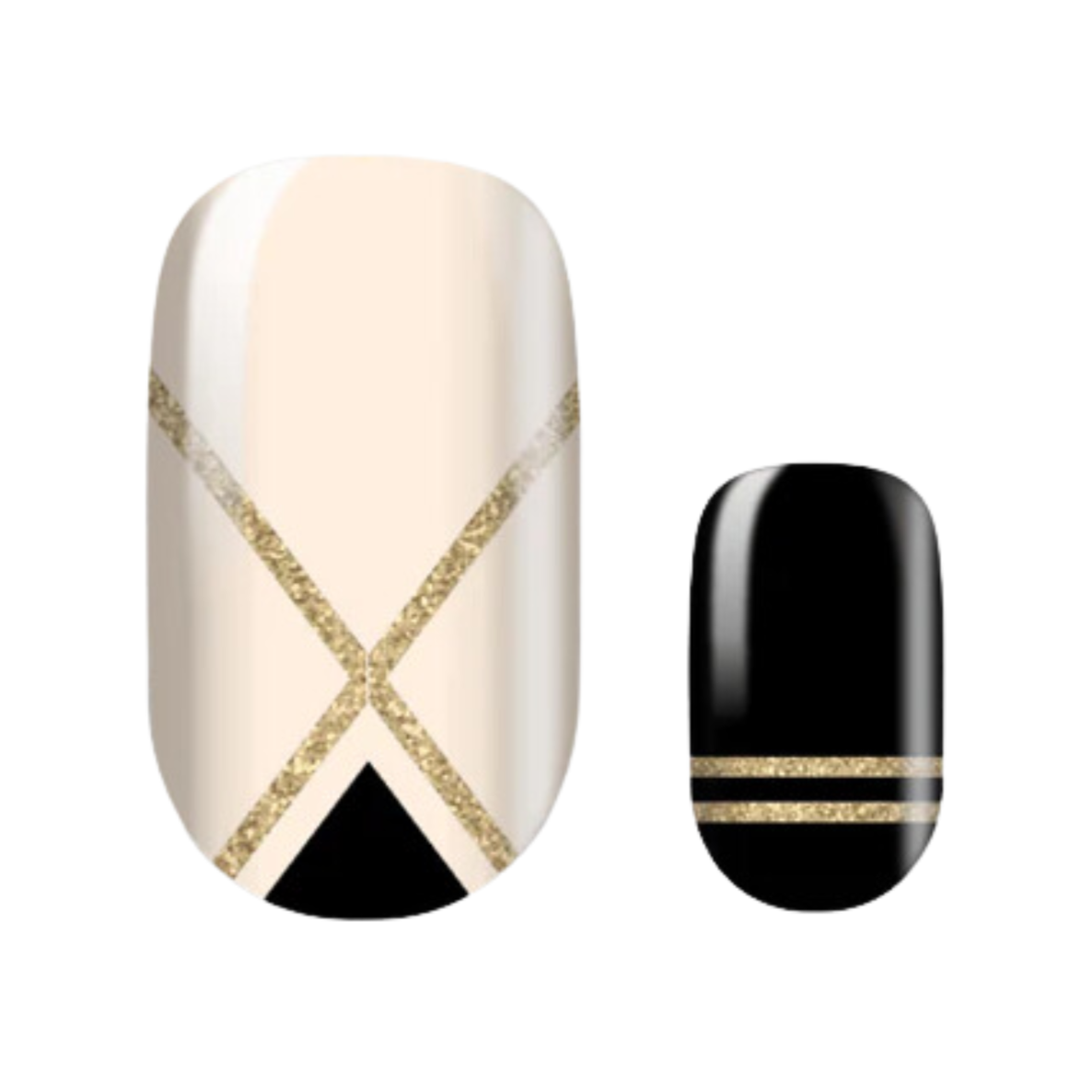 Vernis autocollant noir doré