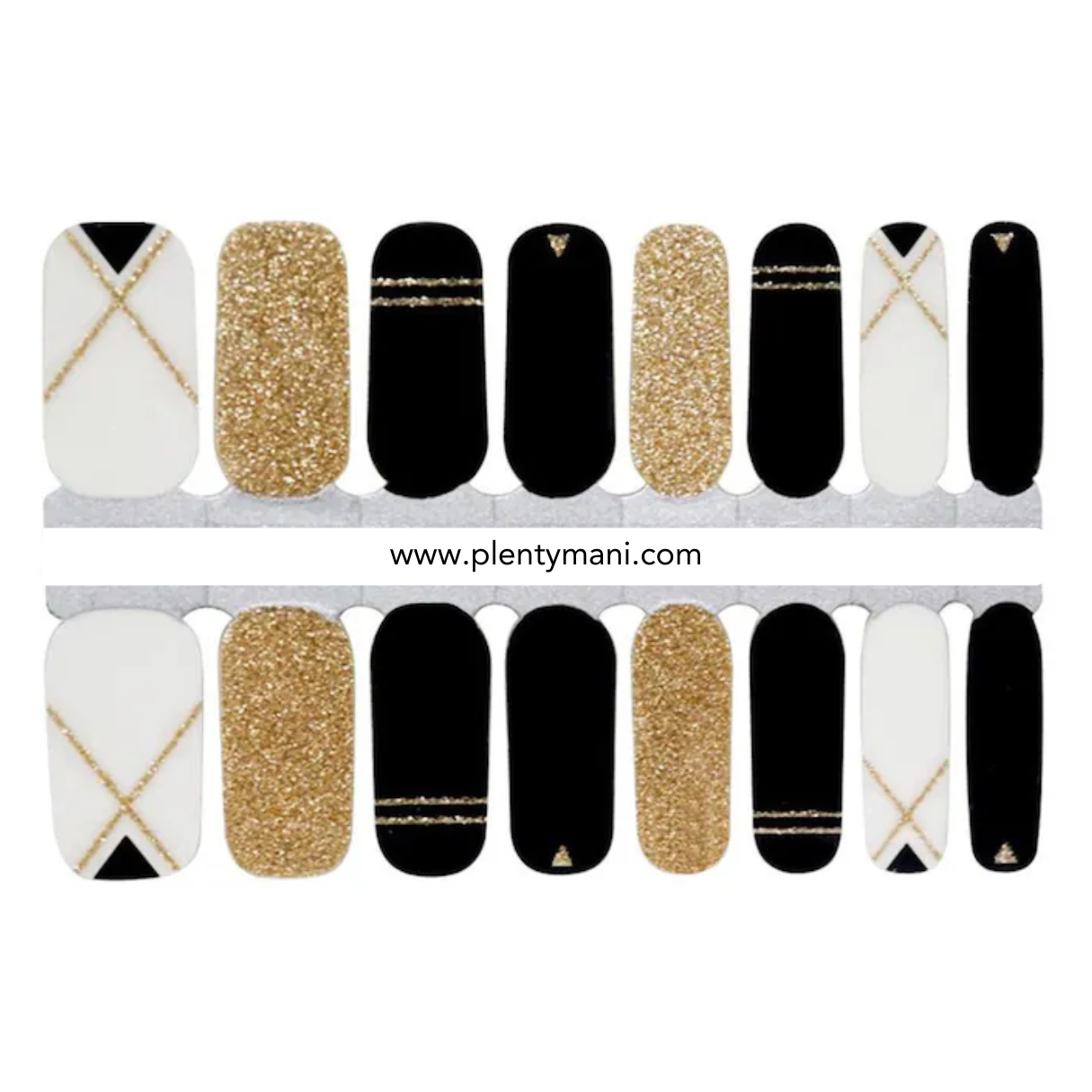 Vernis autocollant noir doré