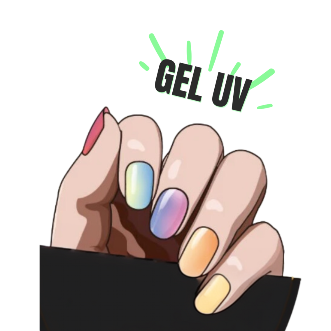 Vernis autocollant gel UV pastel