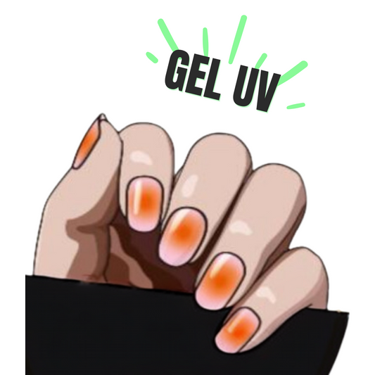 Vernis autocollant gel UV aura rose orange