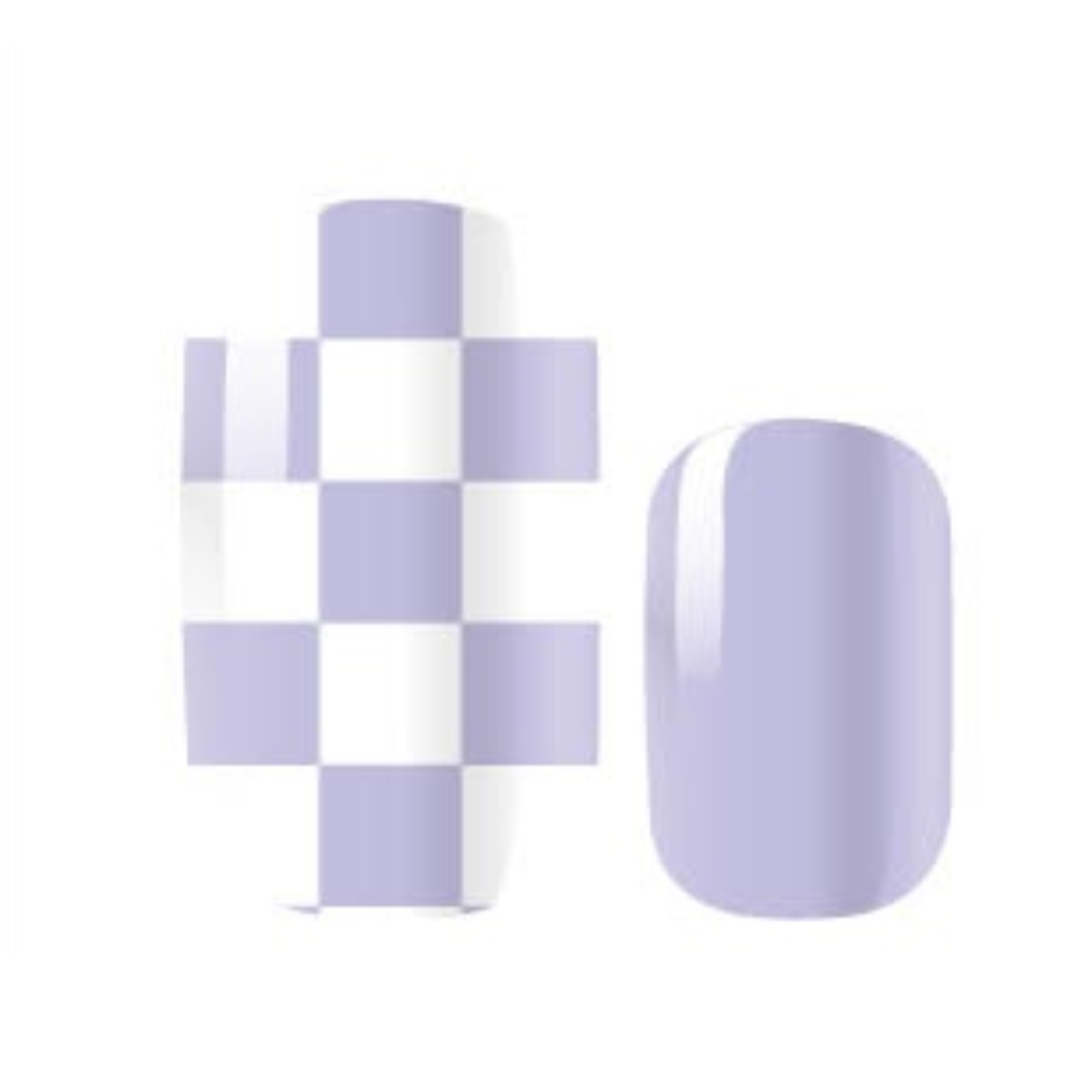 Vernis autocollant damier lilas