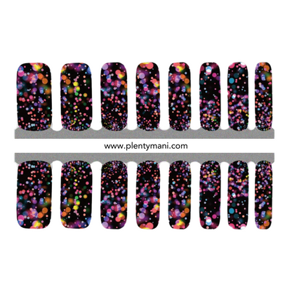 Vernis autocollant paillettes