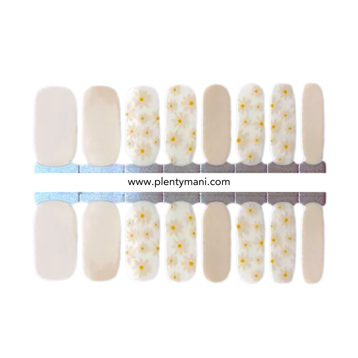 Vernis autocollant fleurs blanche